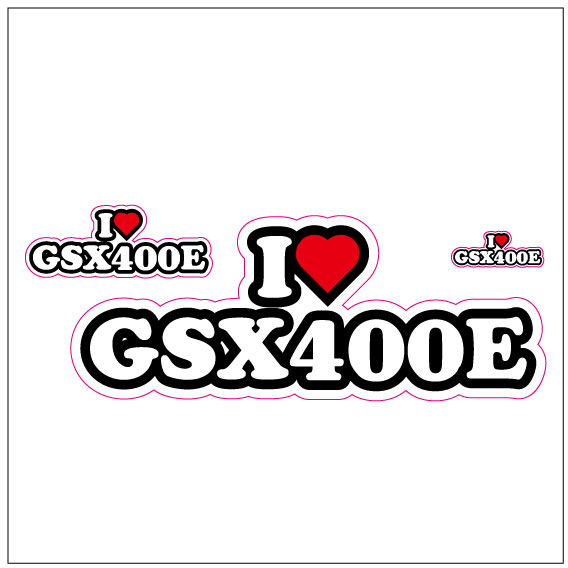 I LOVE GSX400E ステッカー