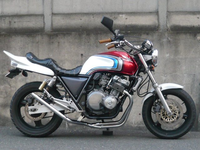 nc31 cb400sf スリム管？ HONDA CB400SF R/S NC31 スリム管 42.7π メッキ マフラー