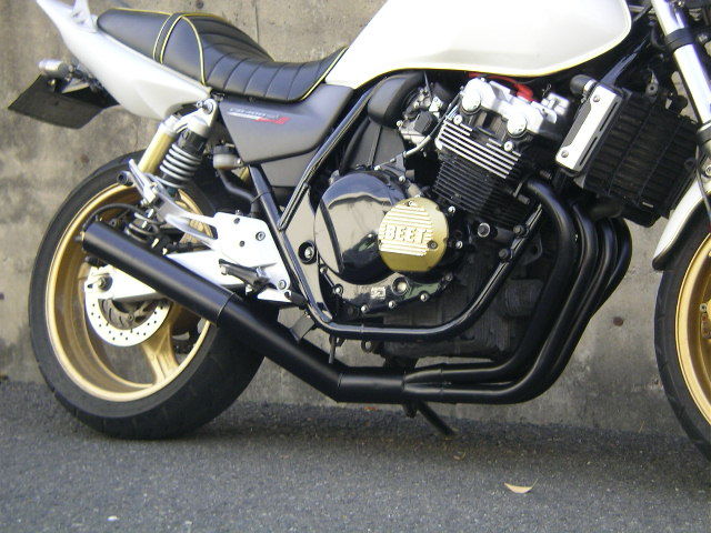 cb400sf nc39 ショート管 マフラー 黒色 CB400SF VTEC NC39 ショート管 黒 マフラー