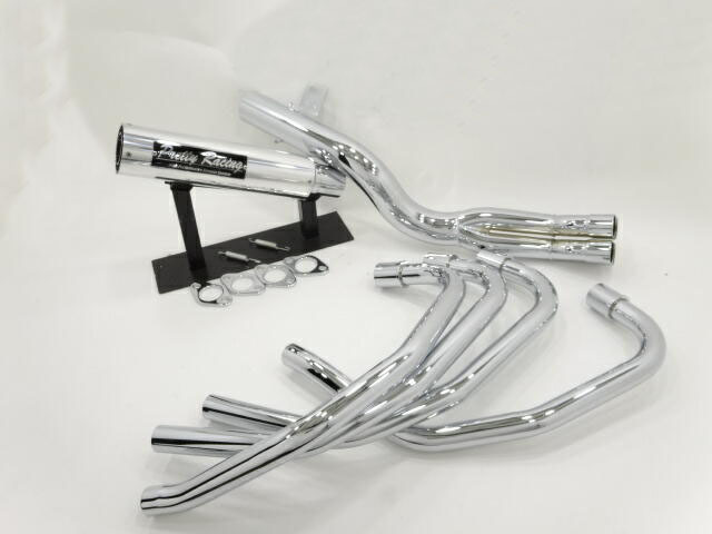 ＧＰＺ400F 54π 分割式 イナズマBULLET管 メッキ ブレット管