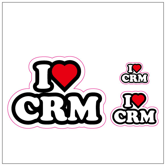 I LOVE　CRM  ステッカー