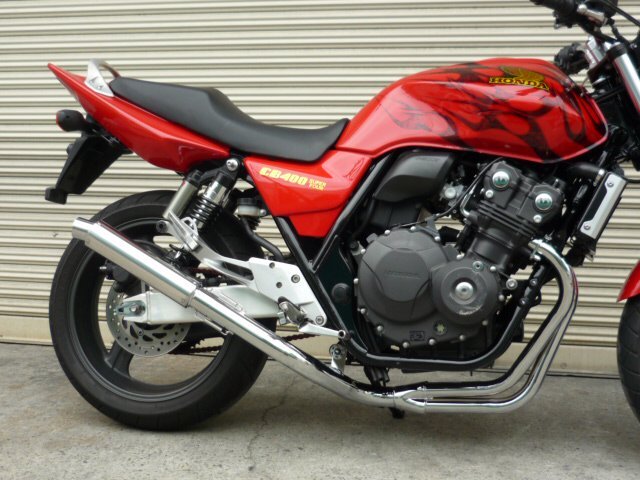 CB400SF REVO NC42  4-1管 ALサイレンサー 50.8π メッキ マフラー