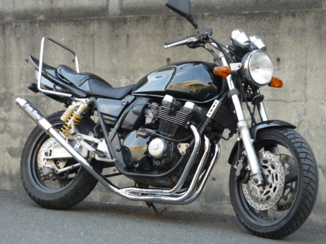 XJR400 4HM 分割式 42.7π (極) メッキ マフラー