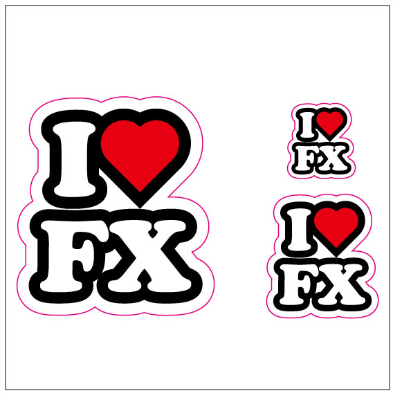 I LOVE FX ステッカー
