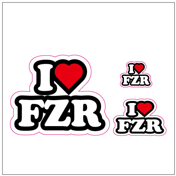 I LOVE FZR ステッカー