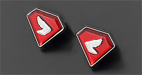 ■CB750K1-K2タイプ サイドカバーエンブレム (レッド・左側)