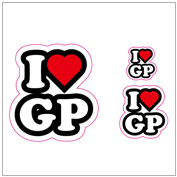 I LOVE GP ステッカー