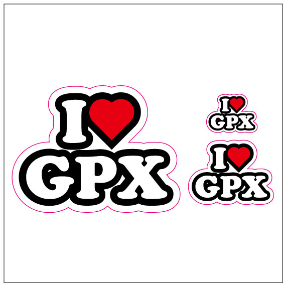 I LOVE GPX ステッカー