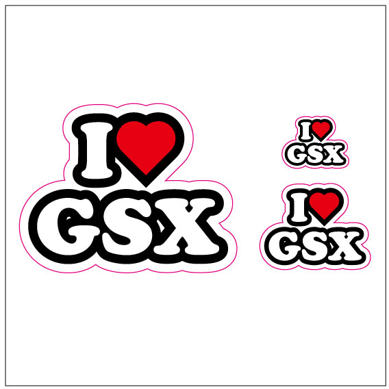 I LOVE GSX ステッカー