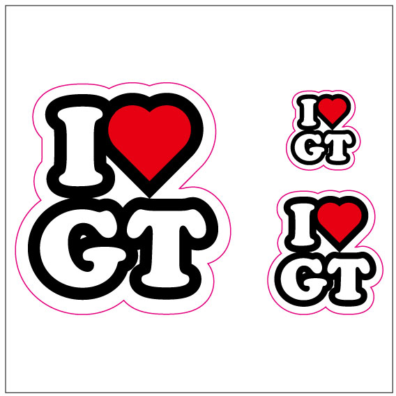 I LOVE ＧＴ ステッカー