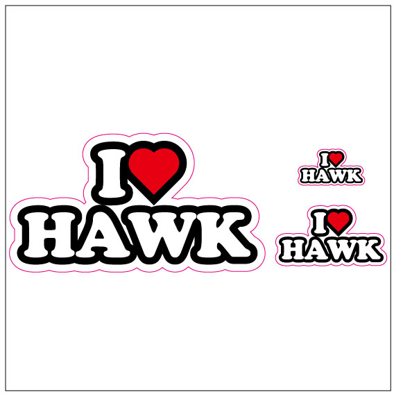 I LOVE HAWK ステッカー