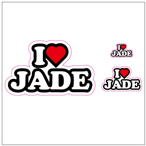 I LOVE JADE ステッカー