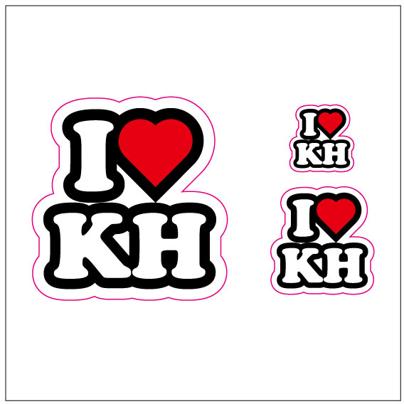 I LOVE KH ステッカー