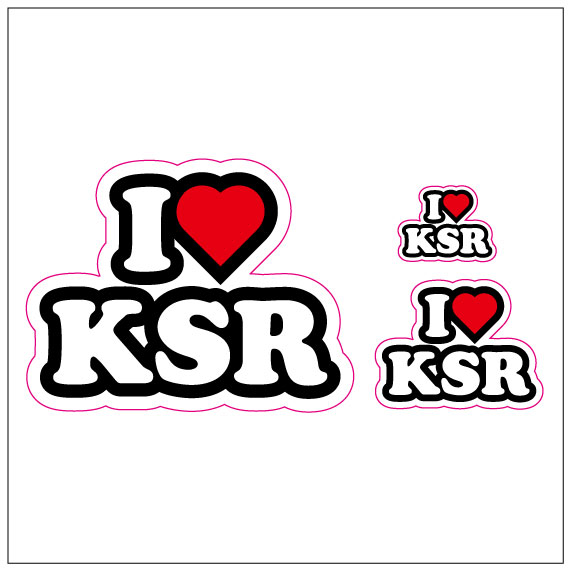 I LOVE KSR ステッカー