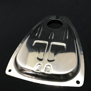 水野板金　シャリー 6Vタンクカバー　ウロコ柄 シャリー タンクカバー スピニングウロコ柄 | 4mini,chaly