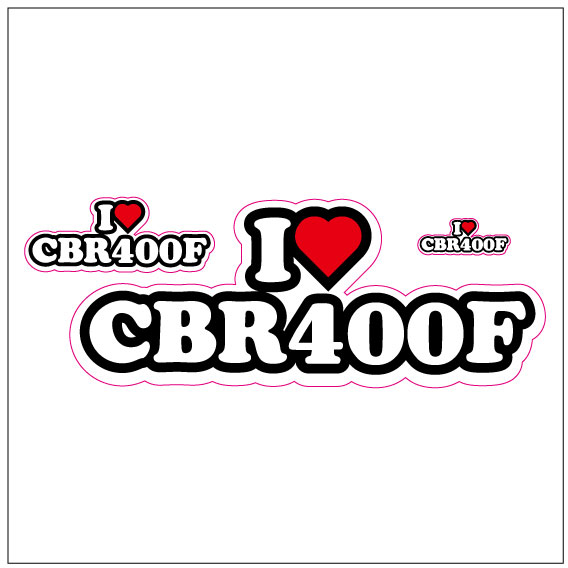 I LOVE CBR400F ステッカー