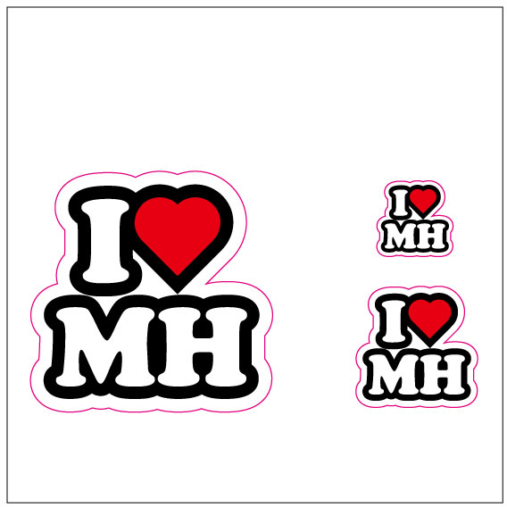 I LOVE MH ステッカー
