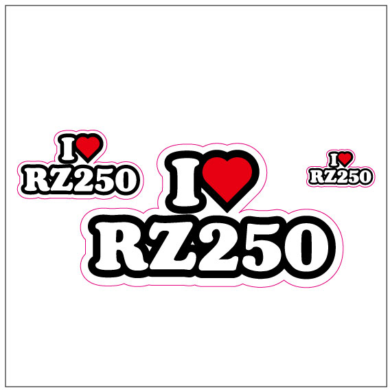 I LOVE RZ250 ステッカー