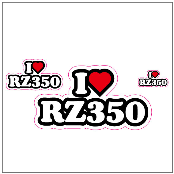 I LOVE RZ350 ステッカー