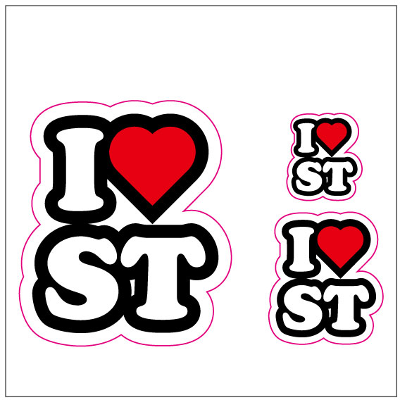 I LOVE ST ステッカー