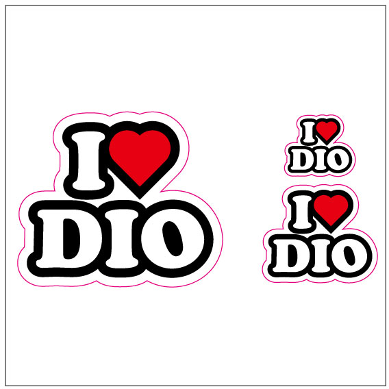I LOVE DIOステッカー
