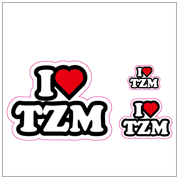 I LOVE TZM ステッカー