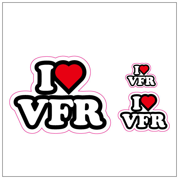 I LOVE VFR  ステッカー
