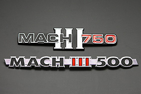 ■H2/H1サイドカバーエンブレム H1（黒エグリ/黒文字）