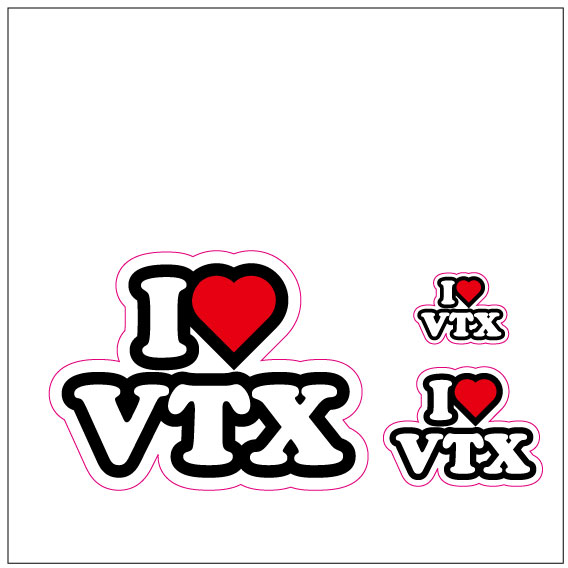 I LOVE VTX  ステッカー
