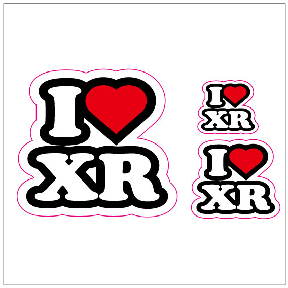 I LOVE XR ステッカー