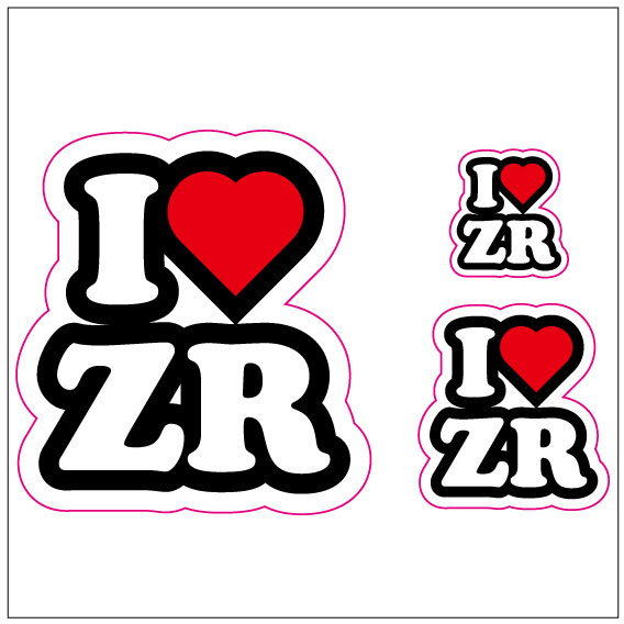 I LOVE ZR ステッカー