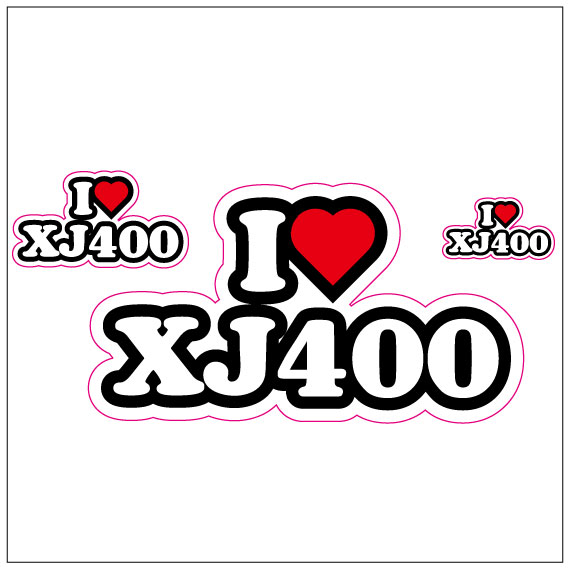 I LOVE  XJ400 ステッカー