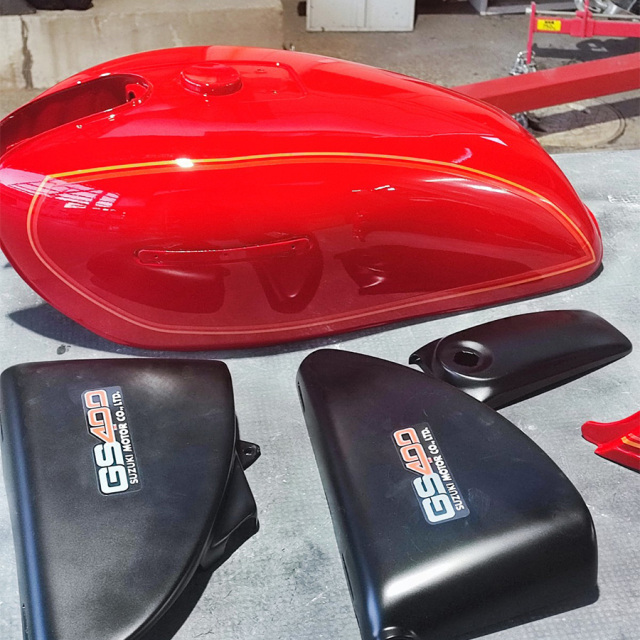 GS400☆E2ライン☆赤メッキ☆（GSX250E/GSX400E/GT380) 【公式通販】