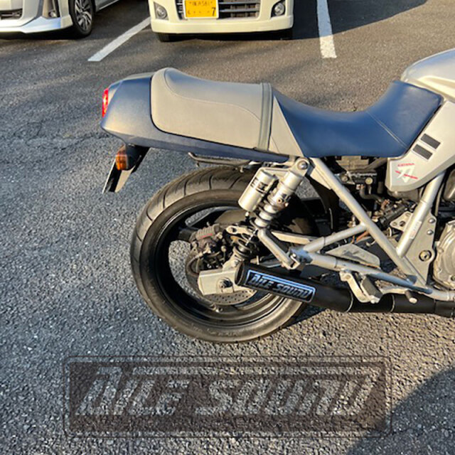 GSX400S 刀 エルサウンド ショート管 ブラック マフラー