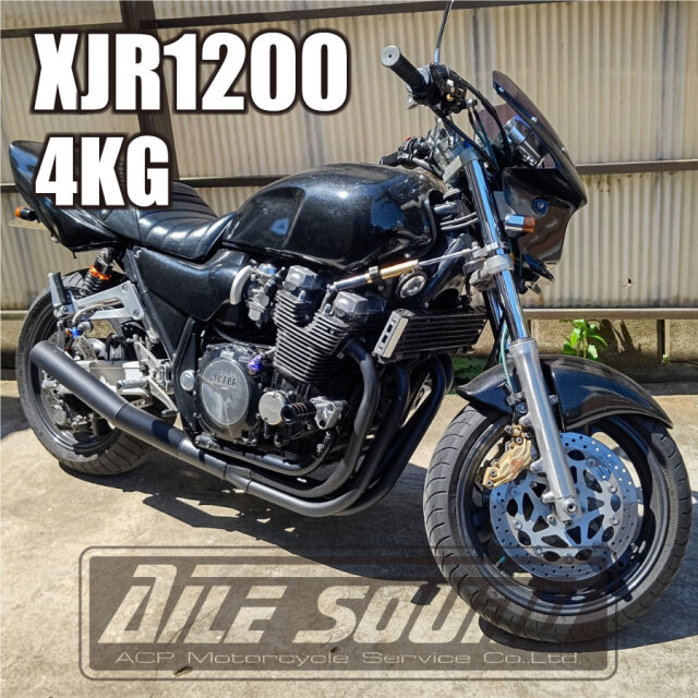 XJR1200 4KG エルサウンド ショート管 ブラック マフラー