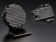 NC07クラッチカバー&スプロケカバーセット　チヂミ塗装ブラック+イージークラッチレリーズ ブラック