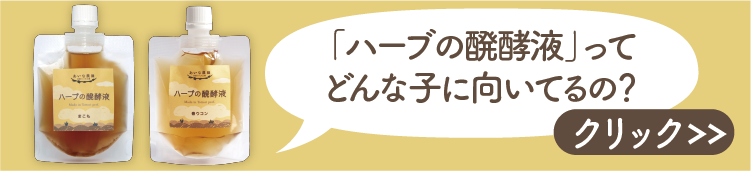 ハーブの醗酵液ってどんな子に向いてるの？