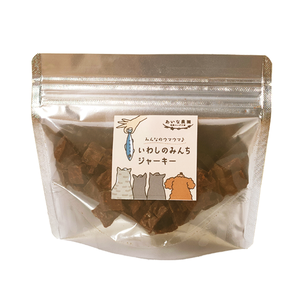 境港産いわし丸ごとみんちジャーキー〈80g/生いわし約410g分使用〉　　※犬用・猫用