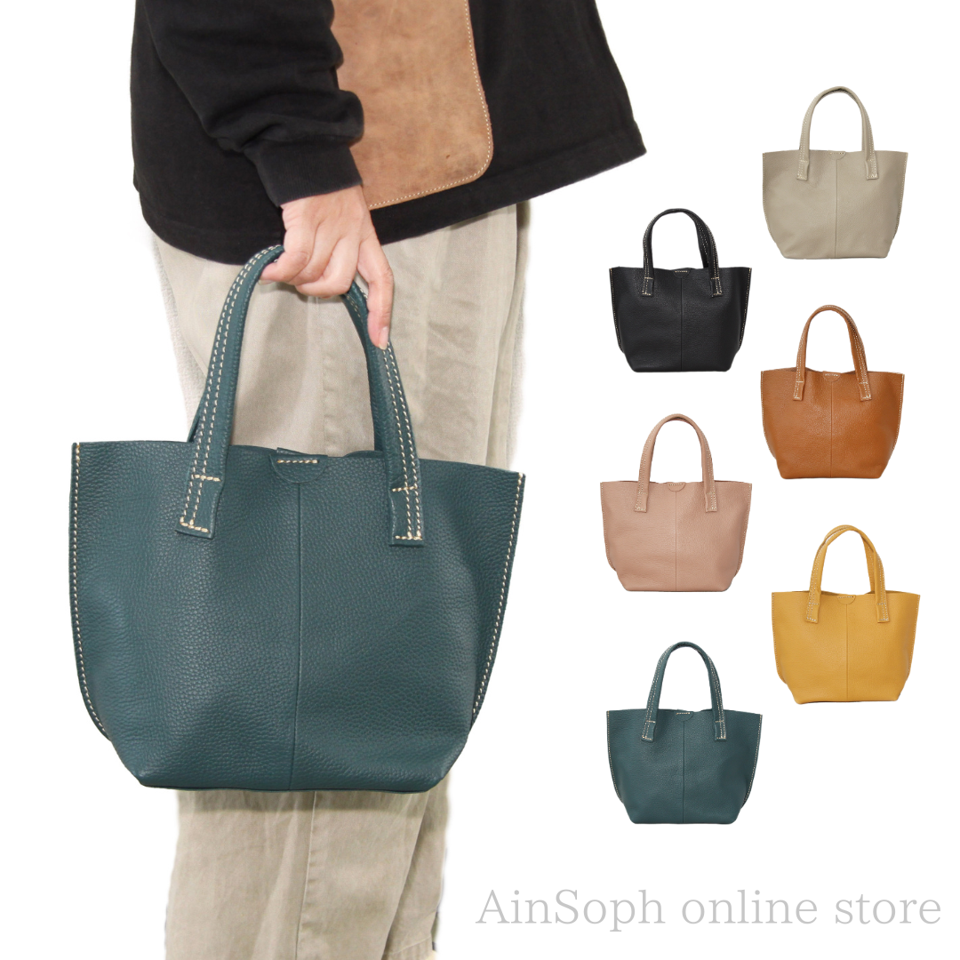 ASE679-BOM/Ain Soph(アインソフ)シンプルレザートートバッグ<S>