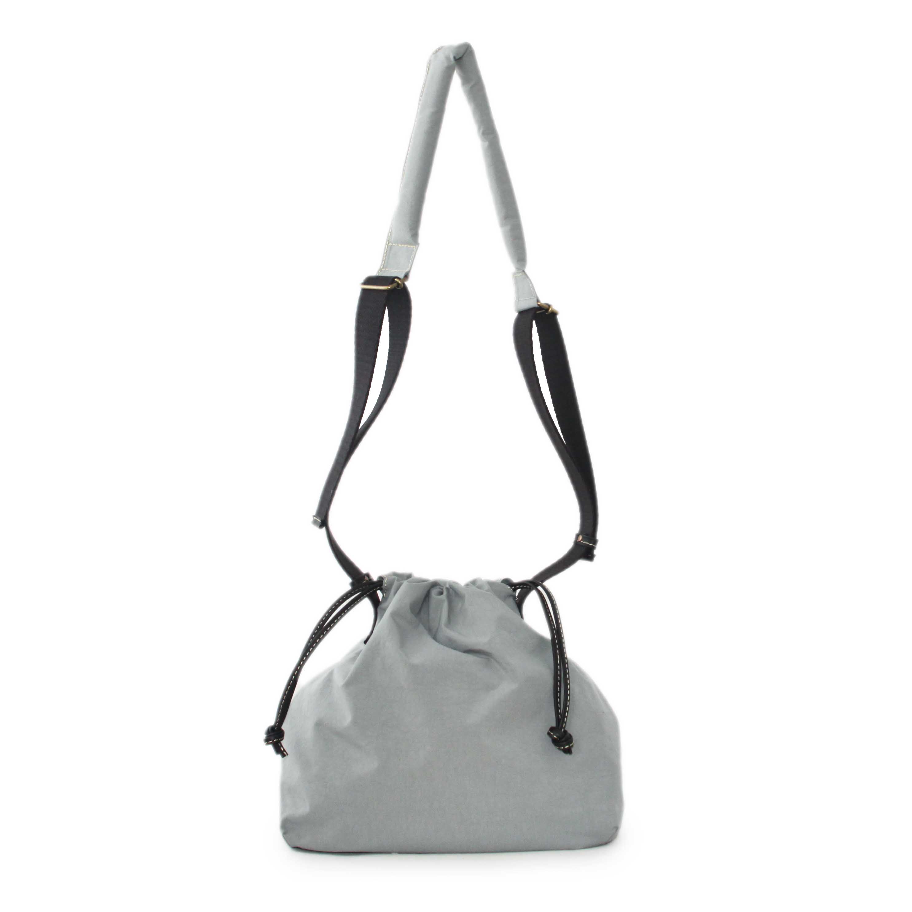 ASF1820-BRS/Ain Soph (アインソフ)塩縮加工ナイロン　巾着ショルダーバッグ