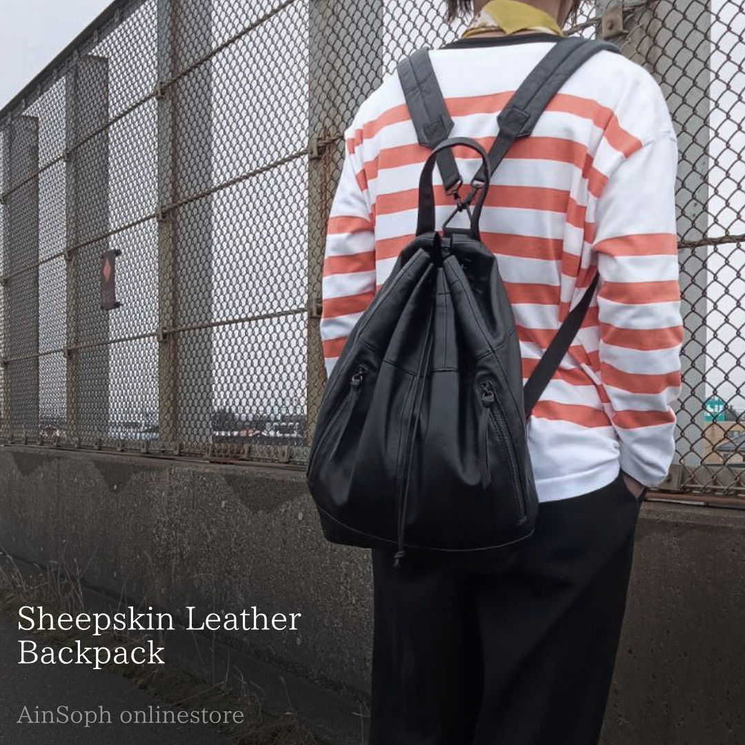 【Ain Soph セカンドレーベル】シープレザー バックパック リュック/ ASE1845-PKS