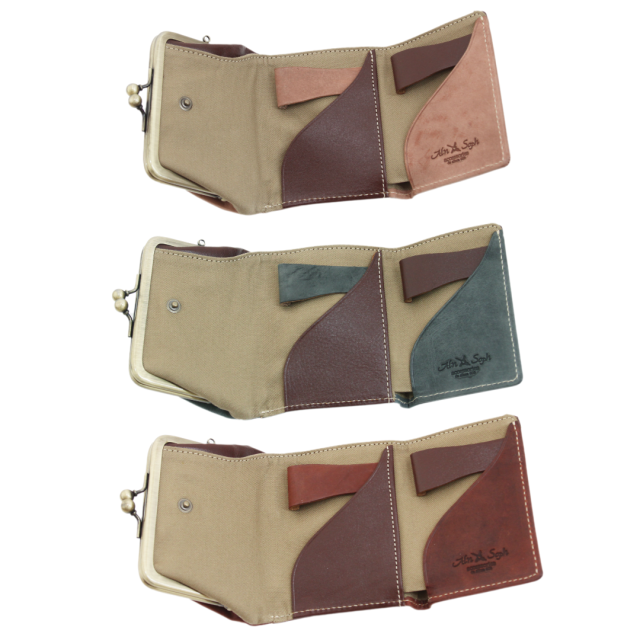 DA1627-HP/Ain Soph(アインソフ)がまぐち三つ折　ミニ財布