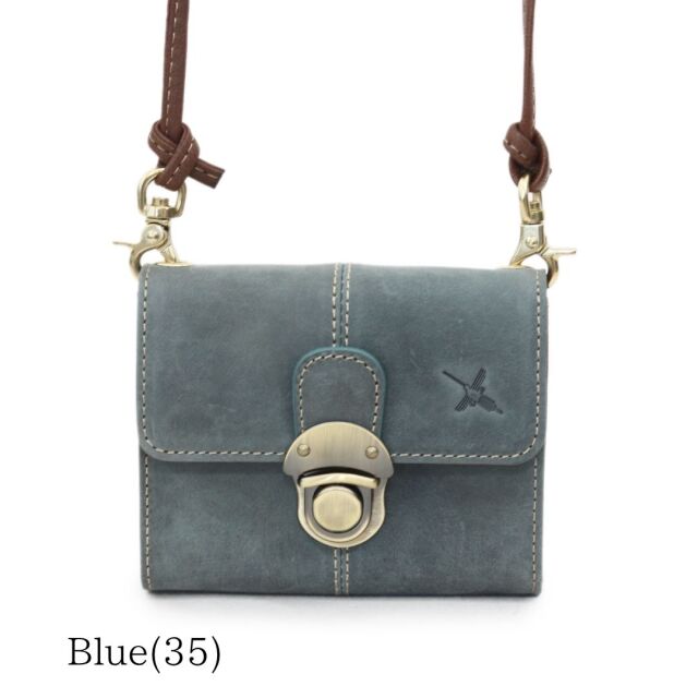 【HPレザー】Ain Soph(アインソフ)差し込み錠のクラシカルショートウォレット ショルダー ｜DA1654-HP