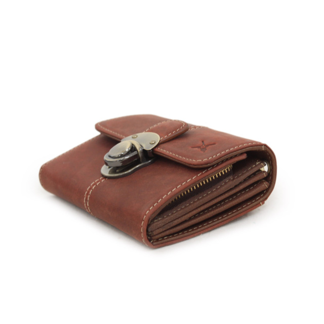 ans dotsloevner ショルダートップス(ブラウン) HPレザー】Ain Soph(アインソフ)差し込み錠のクラシカルショート