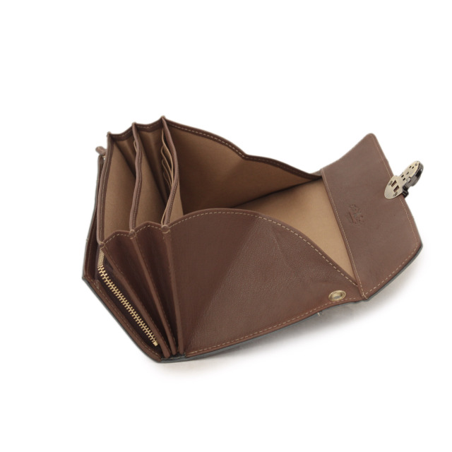 【HPレザー】Ain Soph(アインソフ)差し込み錠のクラシカルロングウォレット ショルダー ｜DA1655-HP