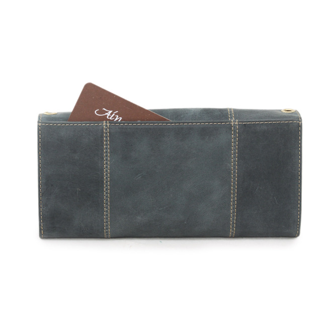 【HPレザー】Ain Soph(アインソフ)差し込み錠のクラシカルロングウォレット ショルダー ｜DA1655-HP