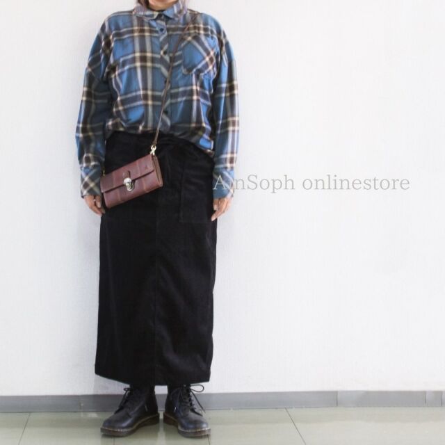 【HPレザー】Ain Soph(アインソフ)差し込み錠のクラシカルロングウォレット ショルダー ｜DA1655-HP