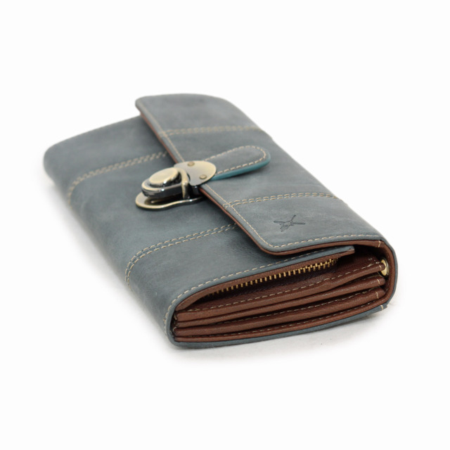 【HPレザー】Ain Soph(アインソフ)差し込み錠のクラシカルロングウォレット ショルダー ｜DA1655-HP