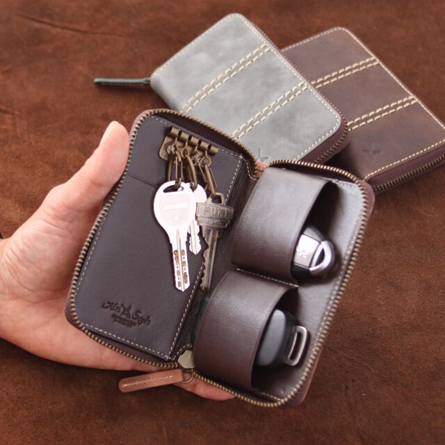 Ain Soph アインソフ ナスカン レザーキーケース スマートキー ファスナー 革製 ポーチ コインケース キーホルダー メンズ Ain Soph  アインソフ ナスカン付 ラウンド レザー ポーチ コインケース 小銭入れ メンズ レディース キーリング ミニ [アインソフ] シンプル キー ... [アインソフ] シンプル キーケース ヌメ革 ナスカン ベルトループ取付 キーリング メンズ レディース ラップタイプ 鍵 カギ 肉