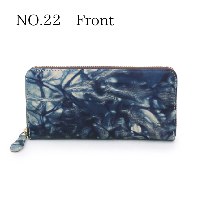 DA1180-BLA/Ain Soph (アインソフ)藍染ラウンドファスナー長財布　日本製NO.21